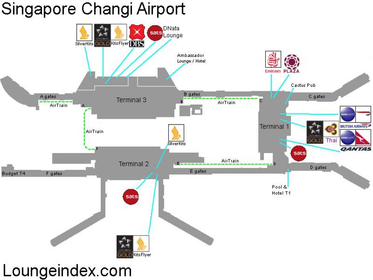 mapa del aeropuerto de Singapur