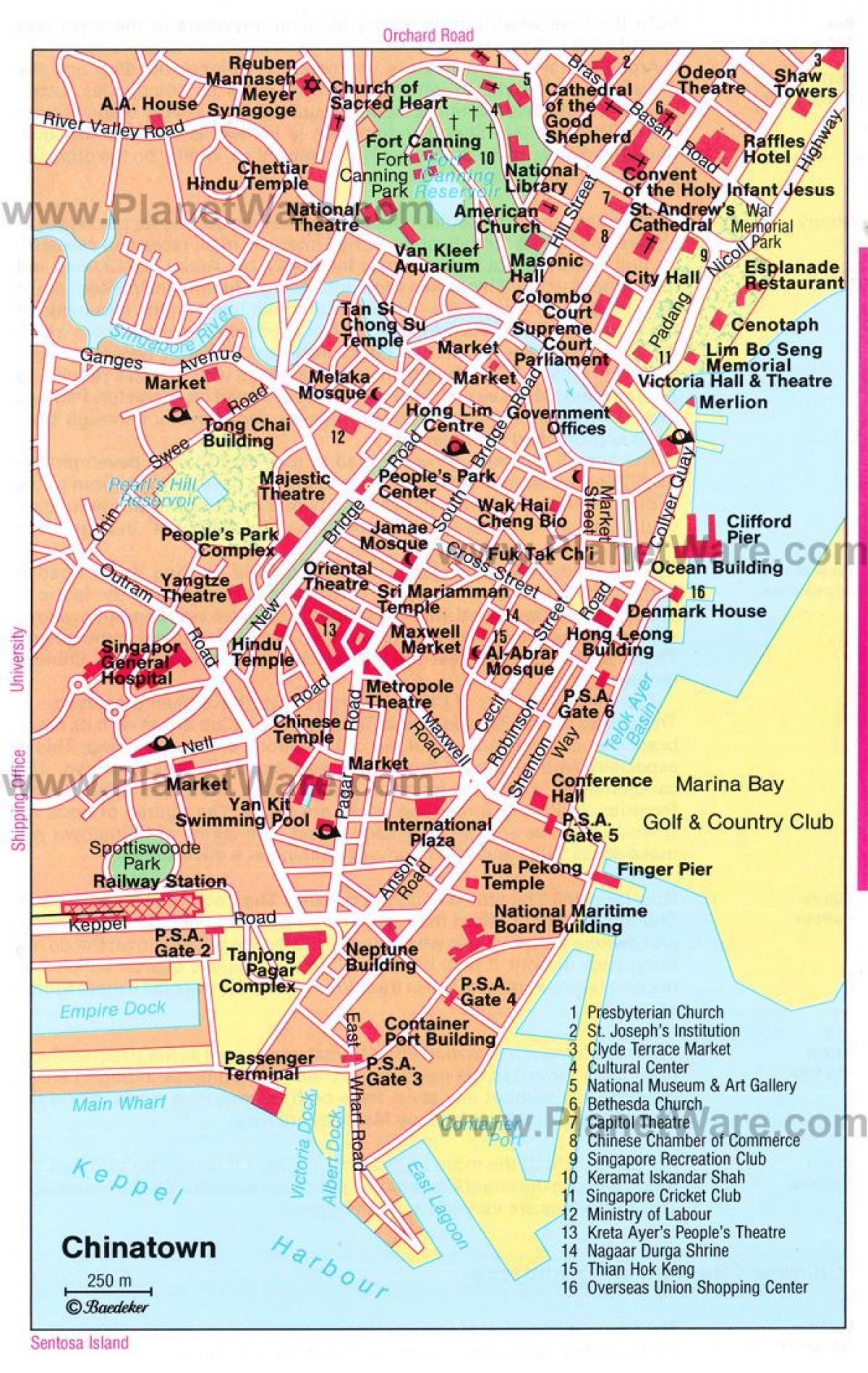 chinatown de Singapur mapa