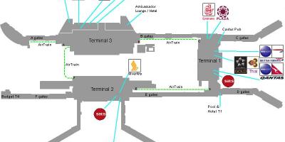 Mapa del aeropuerto de Singapur