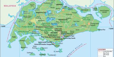Mapa de la ciudad de Singapur