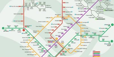 Sistema Mrt mapa de Singapur