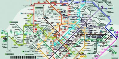 Mrt mapa de la ruta Singapur