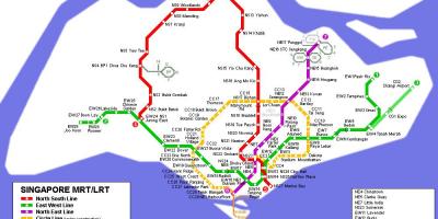 Mtr mapa de la ruta Singapur