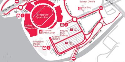 Mapa de Singapore sports hub