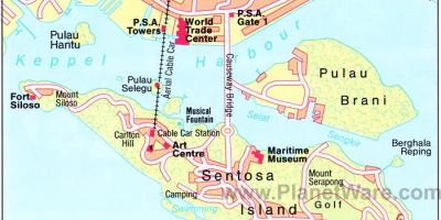 Mapa de Singapur lugares de interés