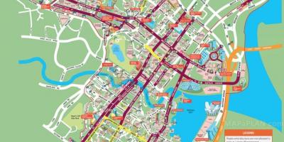 Mapa de las calles de Singapur