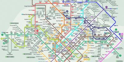 Mapa de Singapur de transporte