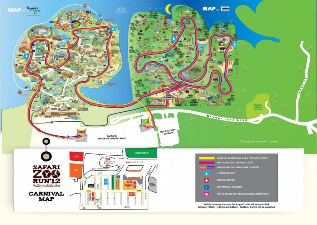 mapa del zoo de Singapur