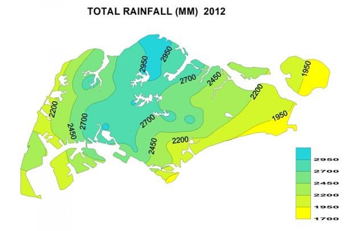 Singapur lluvia mapa