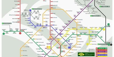Singapur mrt línea mapa