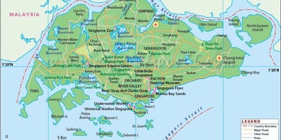 Singapur ubicación en el mapa